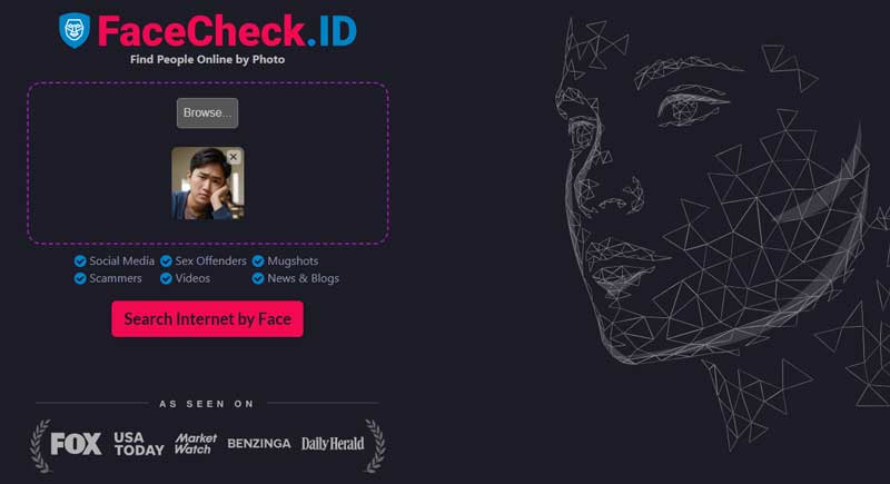 FaceCheck.ID screenshot
