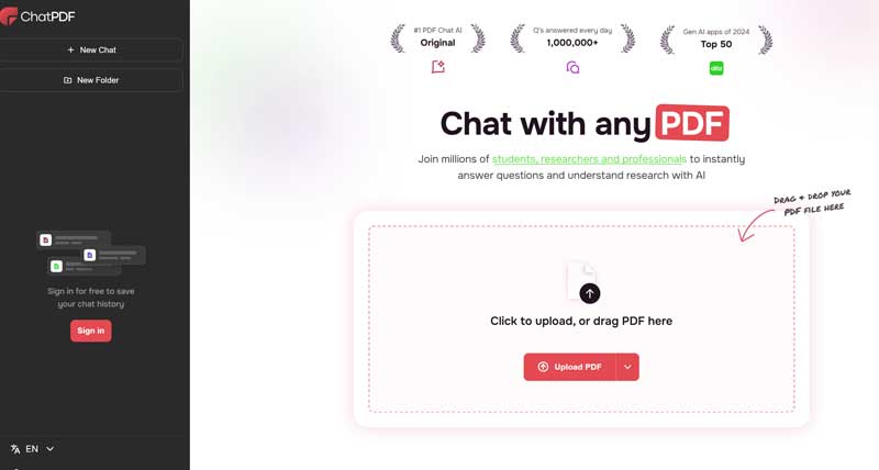 ChatPDF screenshot
