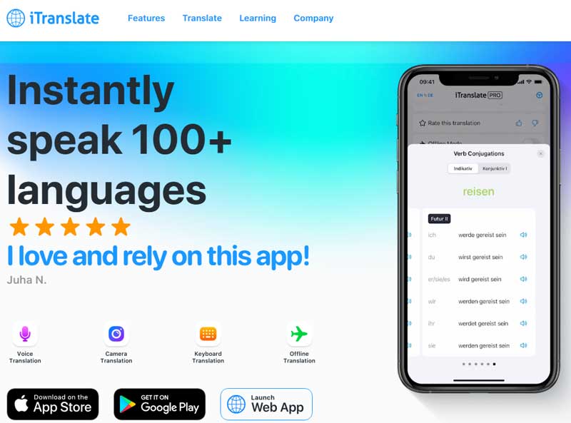 iTranslate screenshot