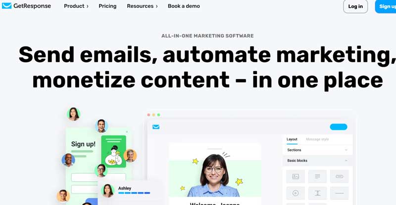 GetResponse screenshot