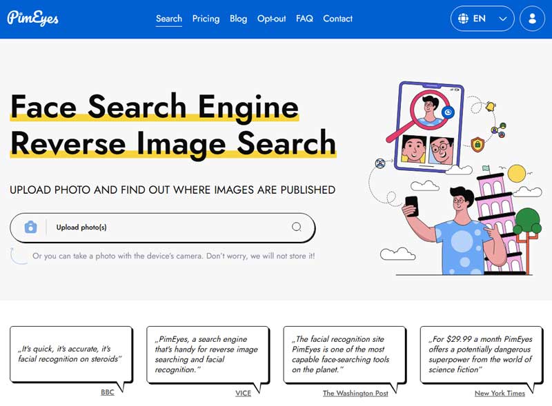 PimEyes screenshot