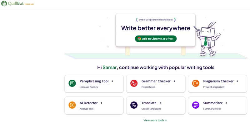QuillBot screenshot